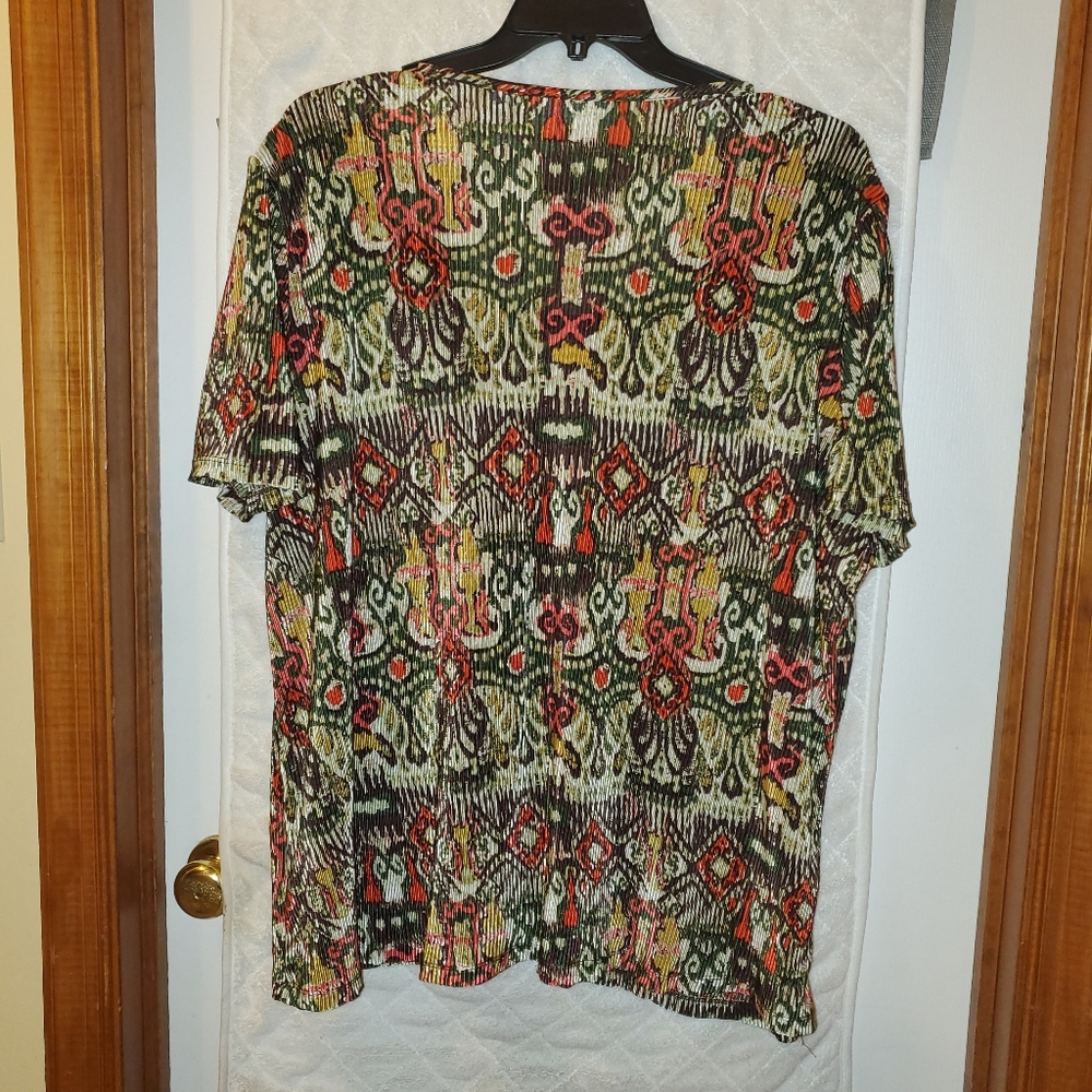 2X Sag Harbor short sleeve Pullover top - Like new - Picture 2 of 6